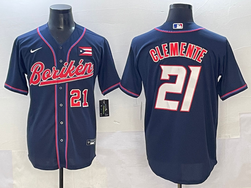 Men Houston Astros #21 Clemente blue MLB Nike 2025 jersey style 3